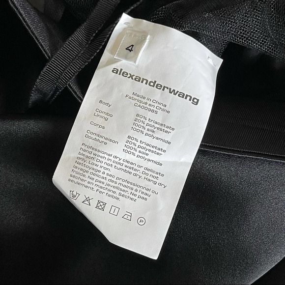 Alexander Wang Black Silk Asymmetric Exposed Leg Skirt w Shorts - Picture 15 of 16